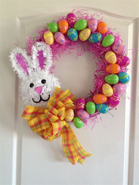 Dollar Tree Easter Wreath Easter Projects Easter Crafts Diy Bunny