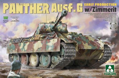 135 Takom Panther Ausf G Early Production Tank Wzimmerit