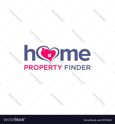 Property Finder Logo Template Royalty Free Vector Image