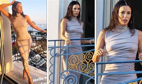 Eva Longoria Dazzles As She Goes Braless In Skin Tight Dress Ahead Of Cannes Film Festival