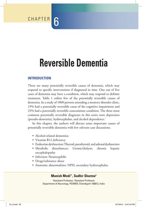 (PDF) Reversible Dementia