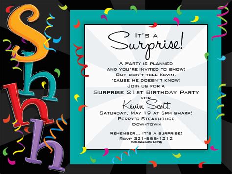 What To Write In A Surprise Birthday Invitation Impactful Adult