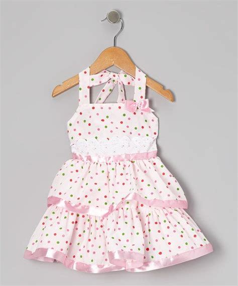 Take A Look At This Pink Polka Dot Lace Halter Dress Toddler And Girls