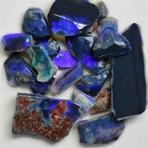 145 Cts Australian Rough Black Opal Parcel Lightning Ridge Potch An