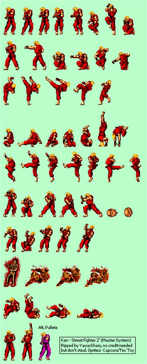 Master System Street Fighter 2 Ken The Spriters Resource. 