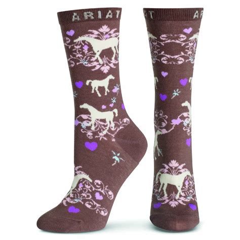 Ariat Womens Horse Love Crew Sock Horseloverz
