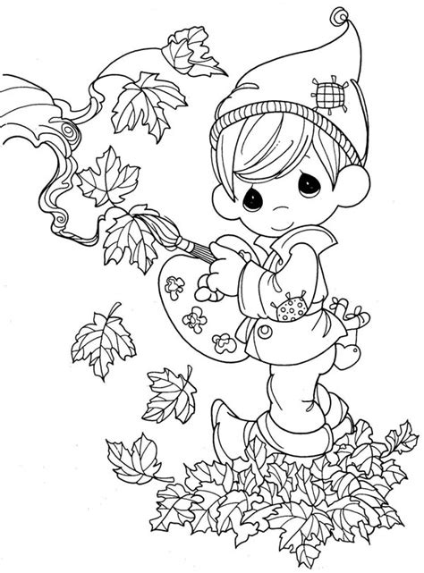 Fairy Boy In In Autumn Season Coloring Page Color Luna