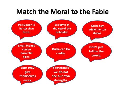 Ppt Fables And Their Morals Powerpoint Presentation Free Download