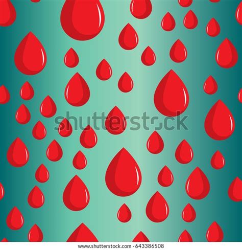 Vector Blood Drops On Gradient Green Stock Vector Royalty Free