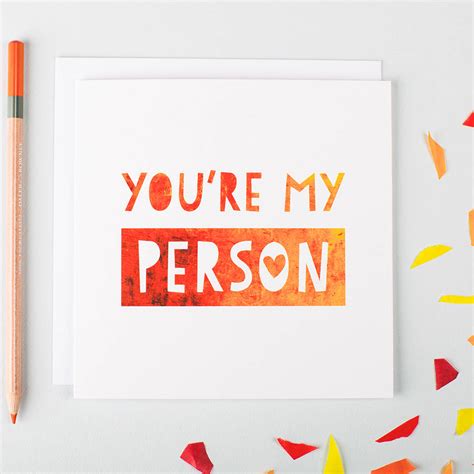 Youre My Person Valentines Day Card By I Am Nat