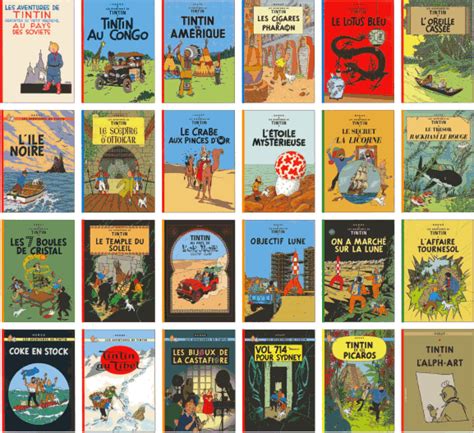 Liste Des 24 Albums De Tintin