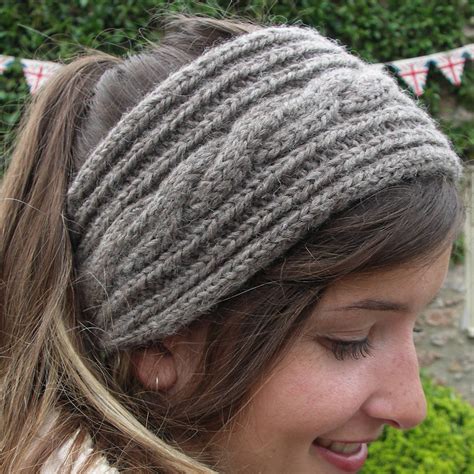 Hand Knitted Cable Headband By Chi Chi Moi