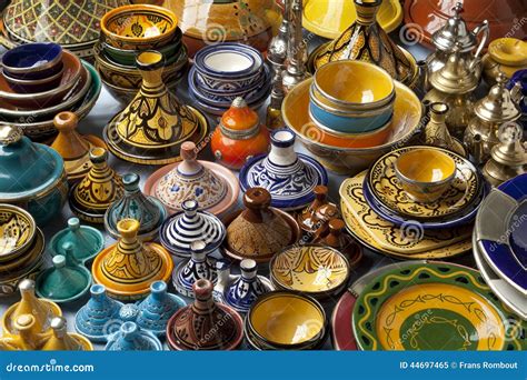 Moroccan Ceramics On The Market Stock Photo Image 44697465