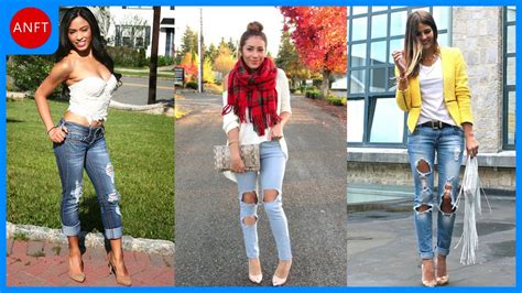 cute ways to wear ripped jeans youtube