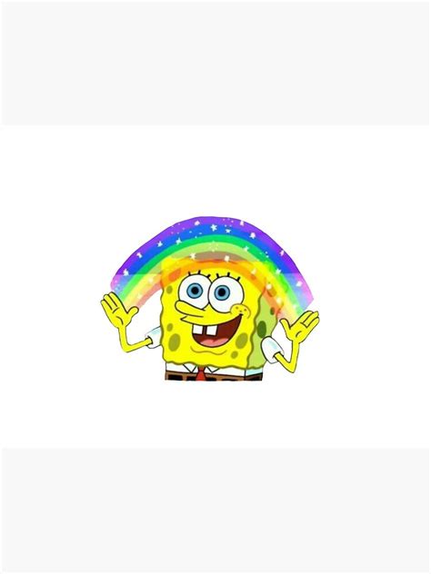 Spongebob Rainbow Meme Art Print For Sale By Rachelwilsson Redbubble