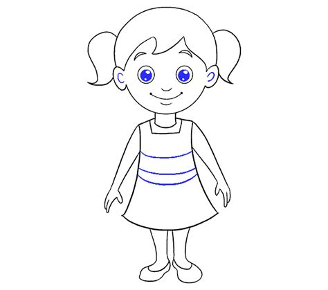 Little Girl Baby Girl Drawing Easy Get Images Two