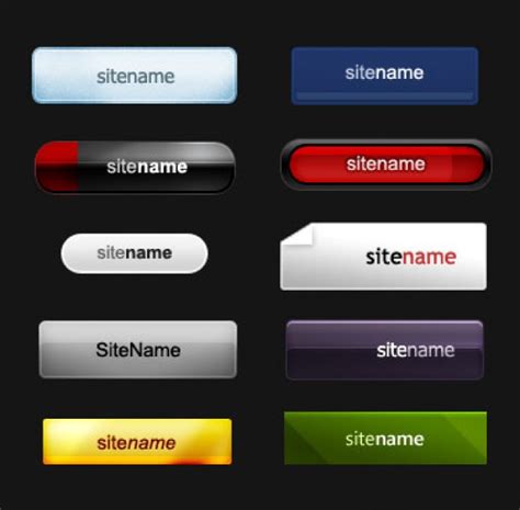 11 Button Psd Style Images Downloadable Button Styles Free Web