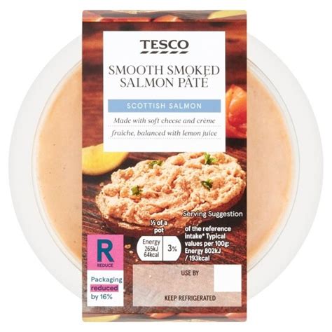 Tesco Smooth Smoked Scottish Salmon Pate 100g Tesco Groceries