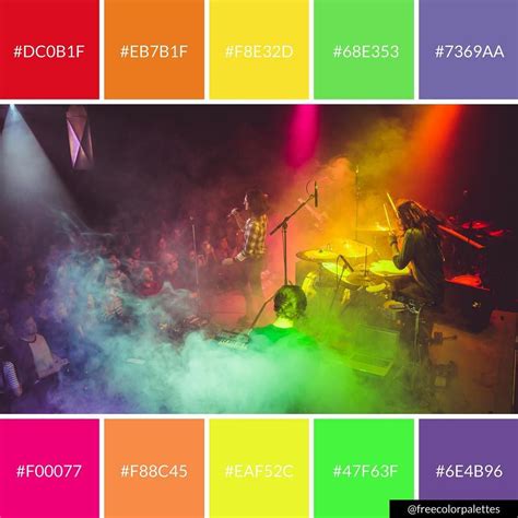 Bold Rainbow Bright Concert Color Palette Inspiration Digital