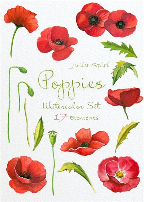 Watercolor Poppies Red Poppies Tattoo Watercolor Watercolor Wedding