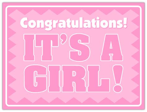 Its A Girl Sign 104 Baby Shower Sign Templates Templates Click On