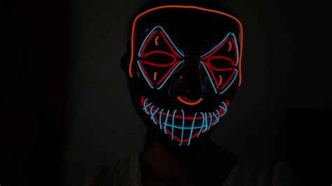 Halloween Favor Light Up Purge Mask Stitched Led Festival Edm Cosplay
