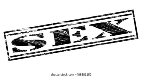 Sex Black Stamp On White Background Stock Illustration 488381152