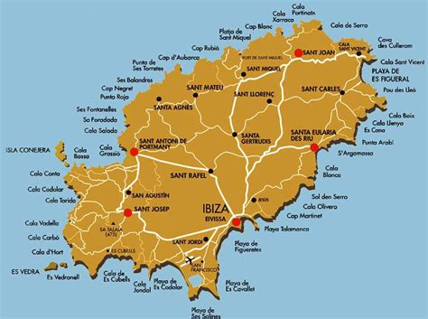 Best Beaches Ibiza Map
