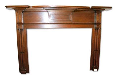 19th Century American Antique Pine Wooden Mantel Olde Good Things