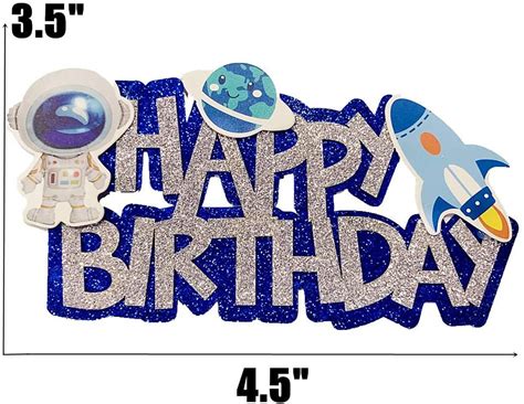 Outer Space Birthday Cake Topper Astronaut Birthday Cake Etsy