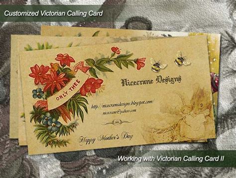 By the late 1890s, the custom of turning up (or down) corners of cards was no longer followed; Nicecrane Designs: Antique Christmas Collection & Victorian Calling Cards