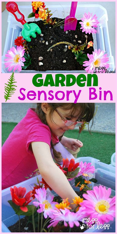 Garden Sensory Bin Mess For Less