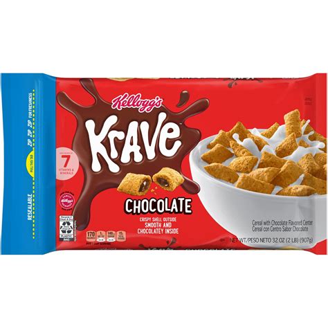 kellogg s krave chocolate cold breakfast cereal 32 oz
