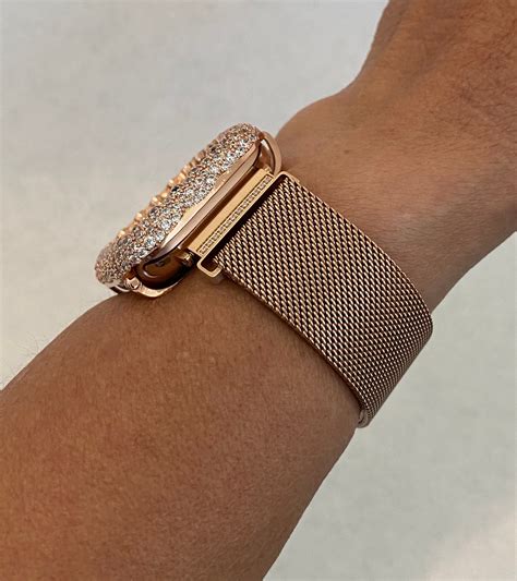 Rose Gold Apple Watch Band 38mm 40mm 42mm 44mm Milanese Loop And Or