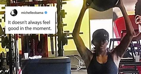 Michelle Obama 55 Shares Gym Photo Showing Off Her Abs