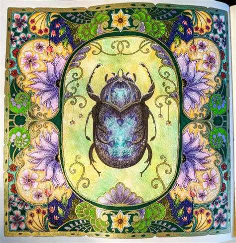 It provides hours of fun, calm, relaxation and stress relief through creative expression. World of flowers coloring book 'Johanna Basford' colored ...