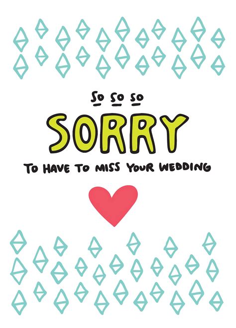 Sorry Wedding Decline Card Scribbler