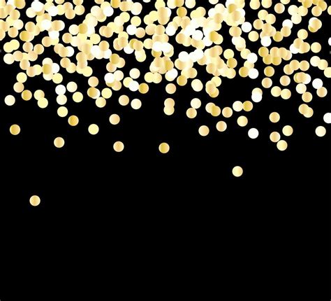 Abstract Gold Glitter Background With Polka Dot Confetti Vector