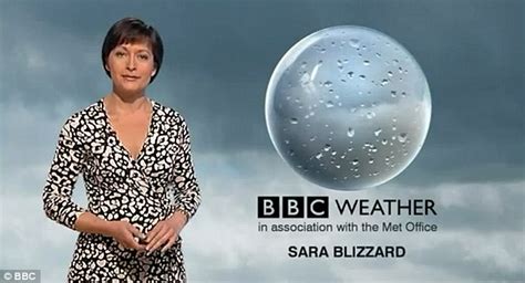 Snow Joke Bbc Weathergirls Real Name Is Sara Blizzard But Viewers Can