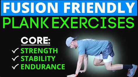 Spinal Fusion Core Exercises 7 Fusion Friendly Plank Variations For A