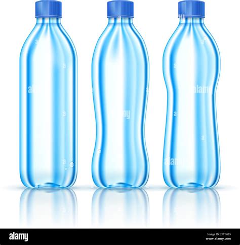 Water Bottles Various Forms Isolated On White Vector Illustration