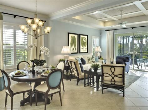 See how they put traditional and modern dining room sets together. beautiful blue cream apple green dining living room ...
