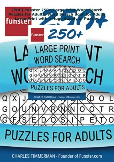 ⚡ Pdf Funster 250 Large Print Word Search Puzzles For Adults Word