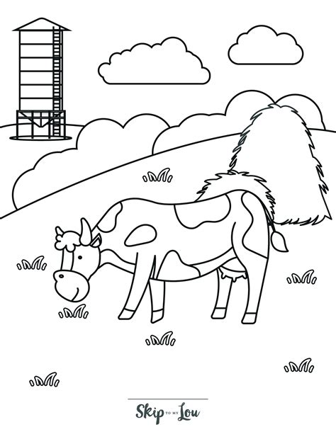 Free Printable Cow Coloring Pages With Pdf Download Skip To My Lou