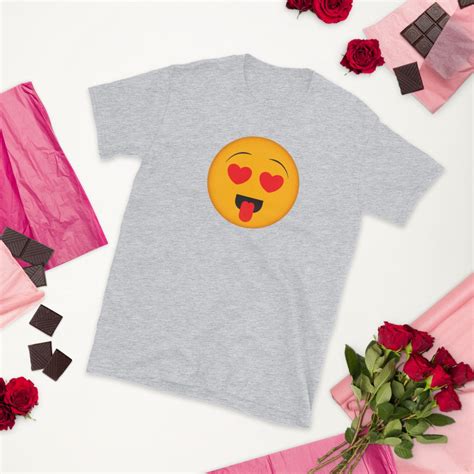 Funny Unisex T Shirtlove Emoji Tshirtemoji Shirt Emoji Etsy