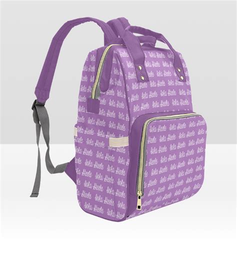 Purple Baby Name Customized Diaper Bag Backpack Nappy Bag Etsy