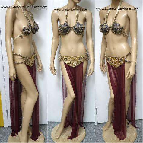 Star Wars Princess Leia Slave Diamond Samba Cage Bra Cosplay Dance