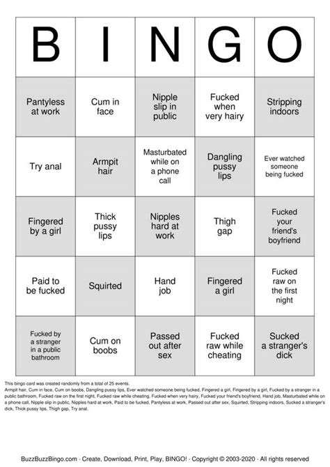 sex bingo cards to download print and customize