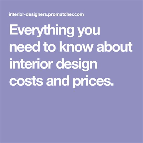 Everything You Need To Know About Interior Design Costs And Prices