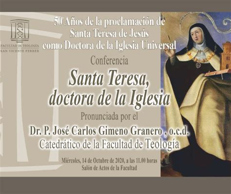 Conferencia Por El 50 Aniversario De La Proclamación De Santa Teresa De